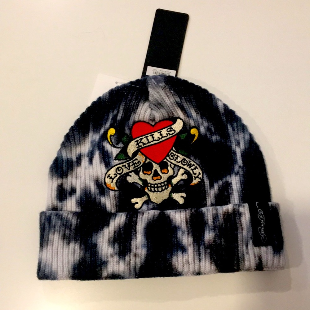 ED HARDY Unisex “Love Kills Slowly” Beanie Hat Tuque Size O/S